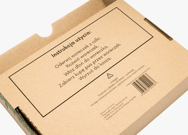 nadruk instrukcja użycia edukuj klienta nadrukiem opakowanie wysyłkowe z własnym nadrukiem 