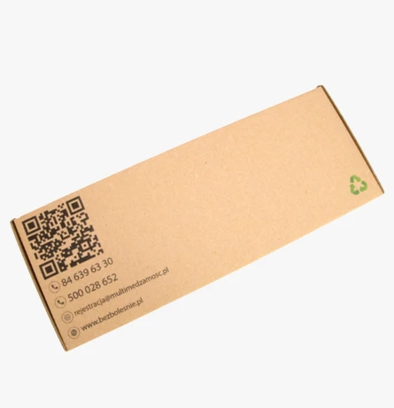 opakowanie do wysyłki nadruk QR code podkreśla profesjonalizm usług
