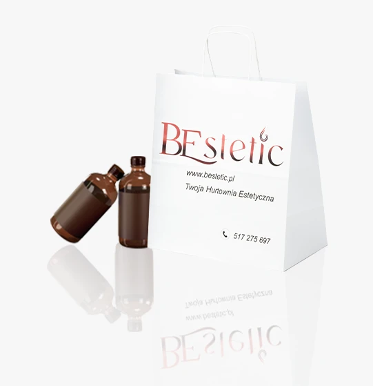 torba papierowa bestetic hurtownia estetyczna elegancka i praktyczna, idealna do produktów pielęgnacyjnych
