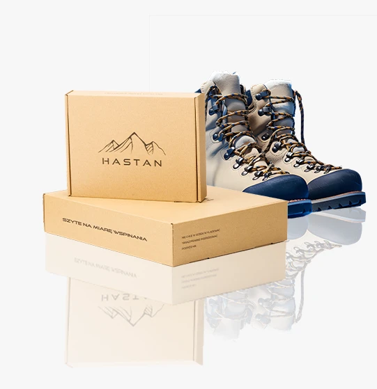 opakowania wysyłkowe hastan z personalizowanym nadrukiem - odzież wspinaczkowa w unikalnym opakowaniu z ciekawym nadrukiem